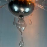 Venetian glass lustre in pink, in the style of Venini.