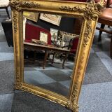 Golden wood mirror
