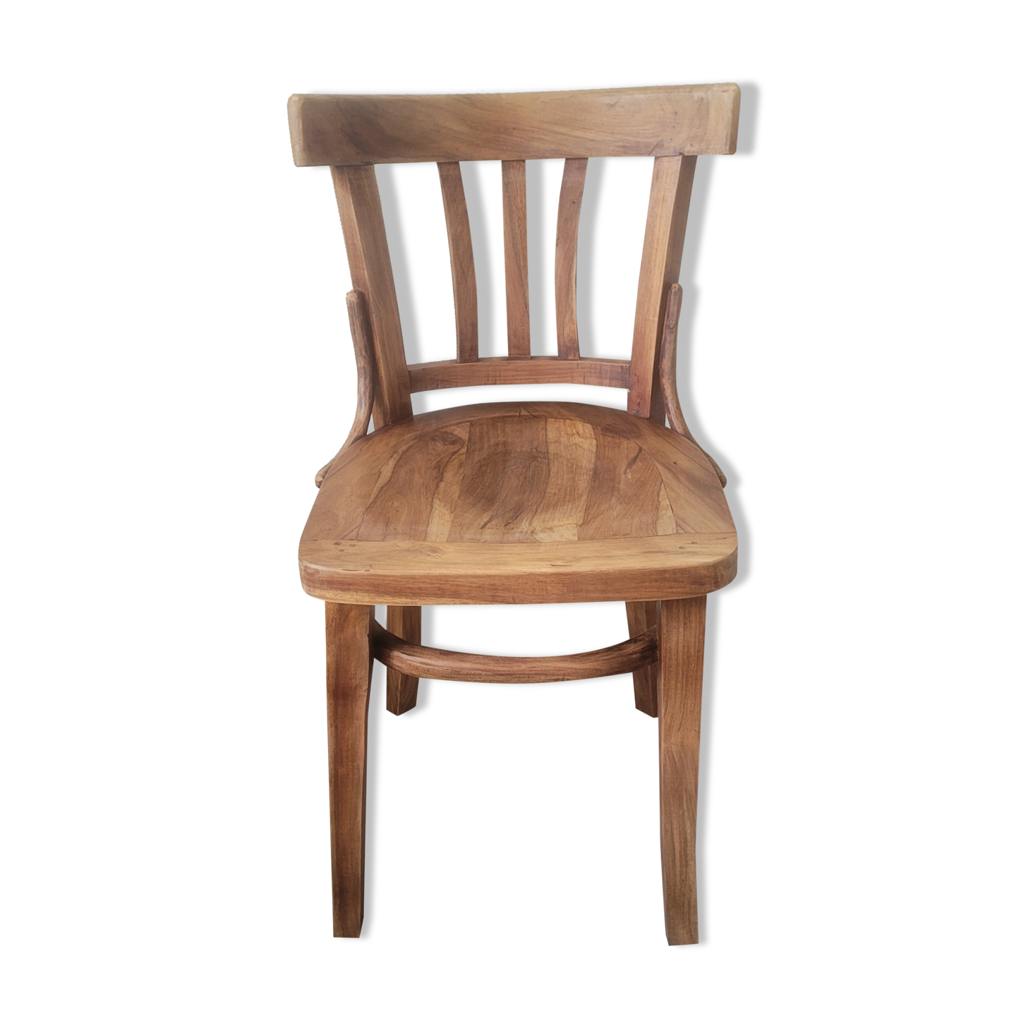 Chaise bistrot de bureau artisanale en bois d'olivier