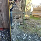 Vintage art deco cut glass bistro venetian mirror