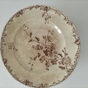 Antique pedestal plate – KG Lunéville – “Printemps” model – circa 1875