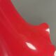 Red vintage hanging lamp made from ABC plastic. Denmark 1980s