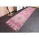 Vintage Turkish Hand-Knotted Wool Cotton Pink Runner Rug 96x365