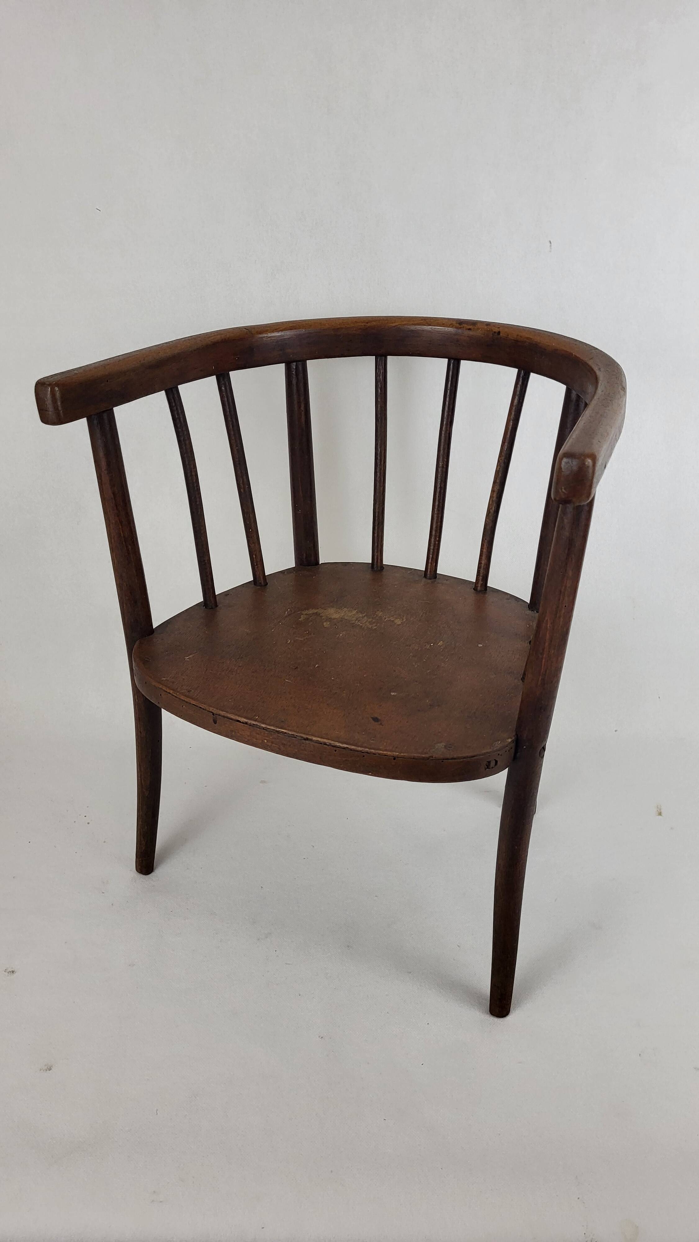 Japy brothers children's armchair Curved wood