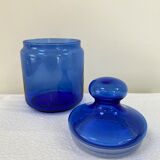 Vintage cobalt blue glass jar