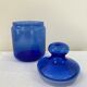 Vintage cobalt blue glass jar