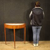 Console demi-lune de style Louis XVI italien du XXe siècle