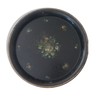 Serving tray plate with floral décor