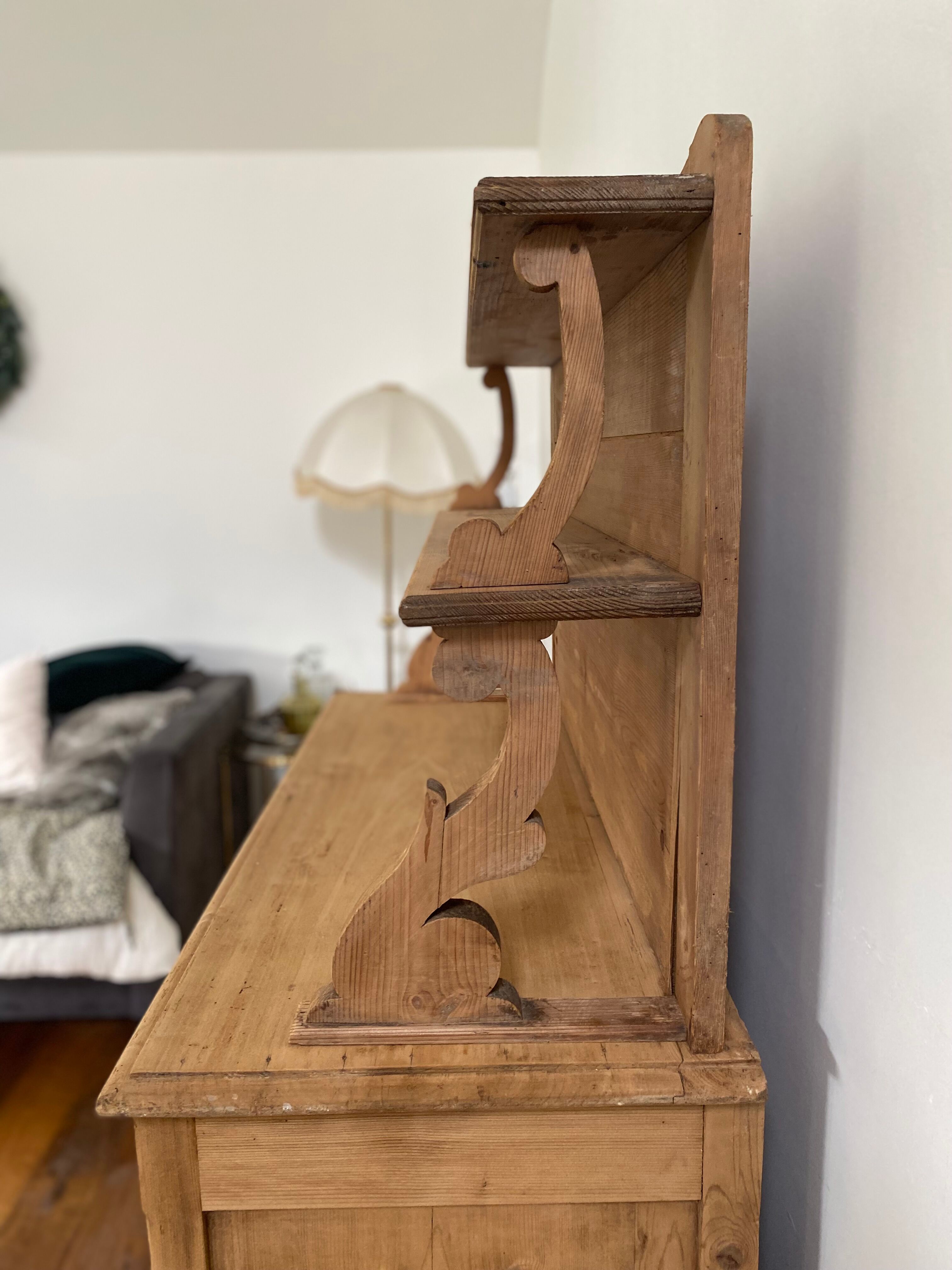 Sideboard old wooden dresser two bodies