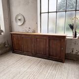 XL oak workshop sideboard with sliding doors from 1900