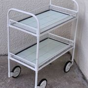 Vintage metal dessert trolley, openwork, 1950s.