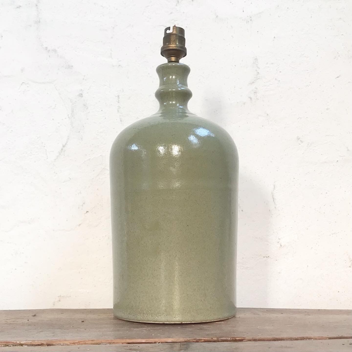 Vintage stoneware lamp foot