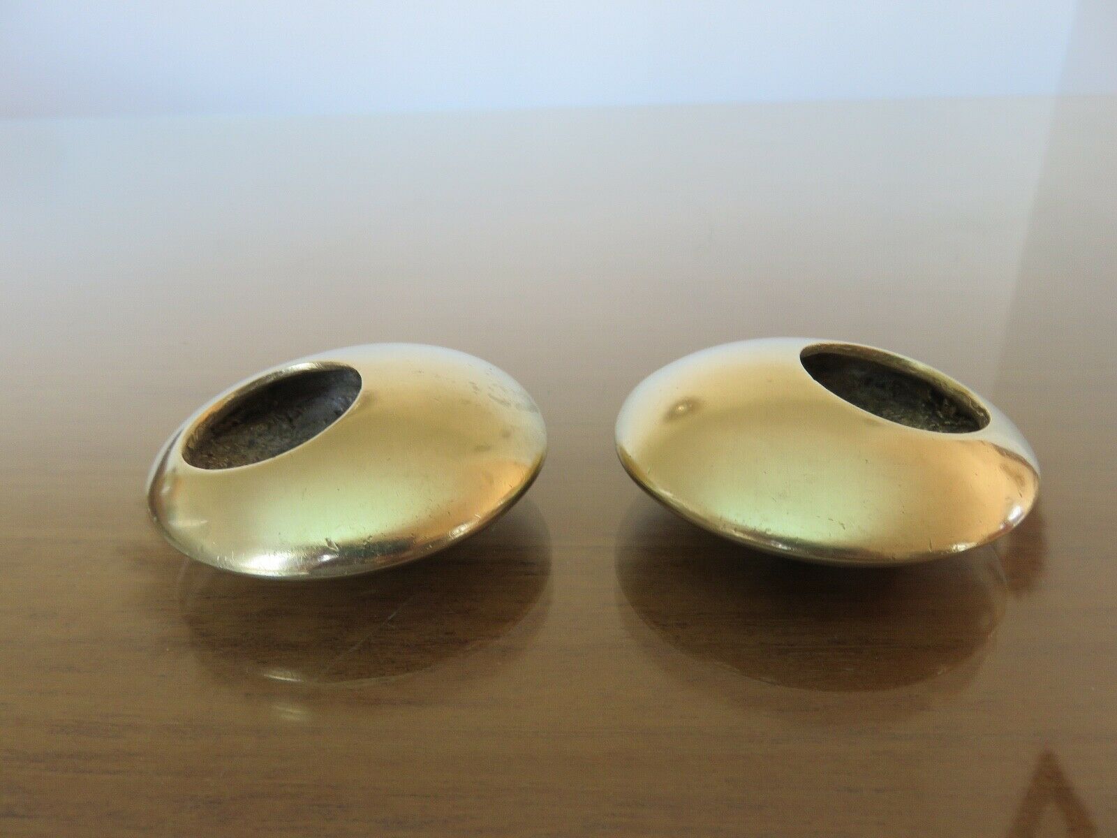 Series of 4 Scandinavian "pebble" ashtrays in bronze 70s