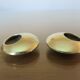 Series of 4 Scandinavian "pebble" ashtrays in bronze 70s