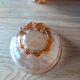 6 small vintage pink glass dessert bowls.