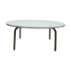 Oval coffee table on formica