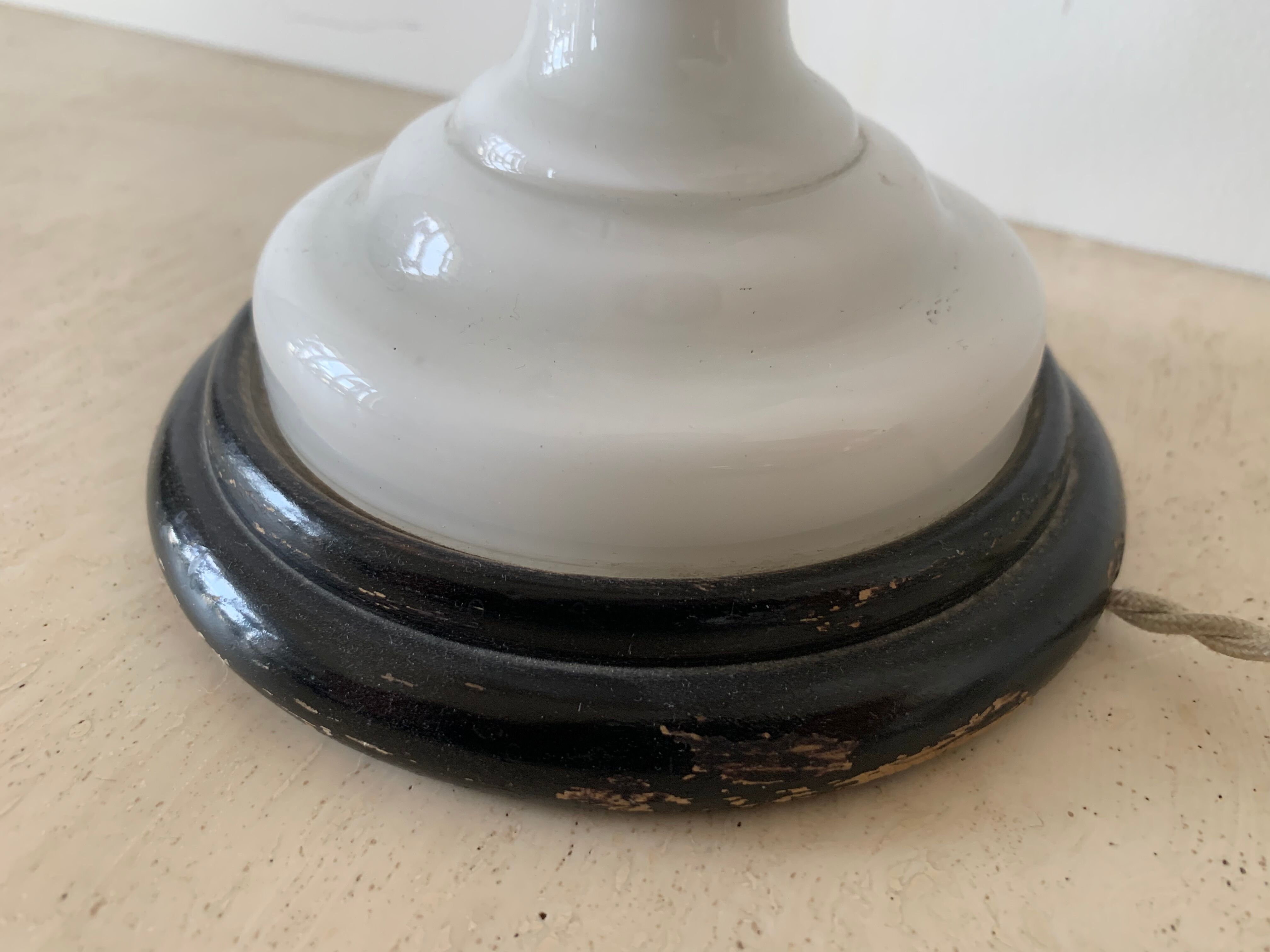 Antique opaline table lamp