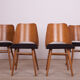 4 lollipop dining chairs from tatra, 1960s