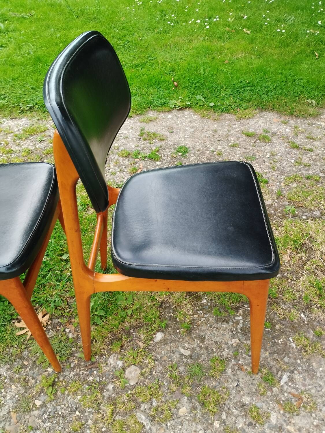 Series of 6 old Scandinavian design chairs
