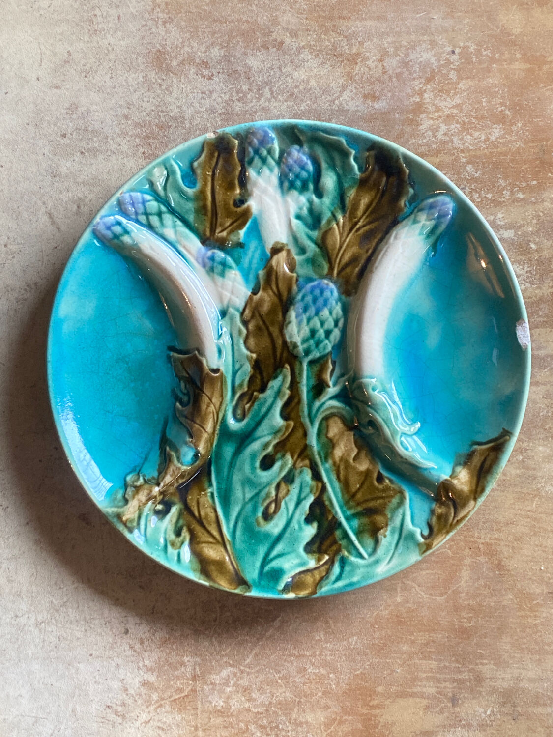 5 asparagus plates in slip