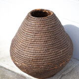 Old basket, straw and bramble bud