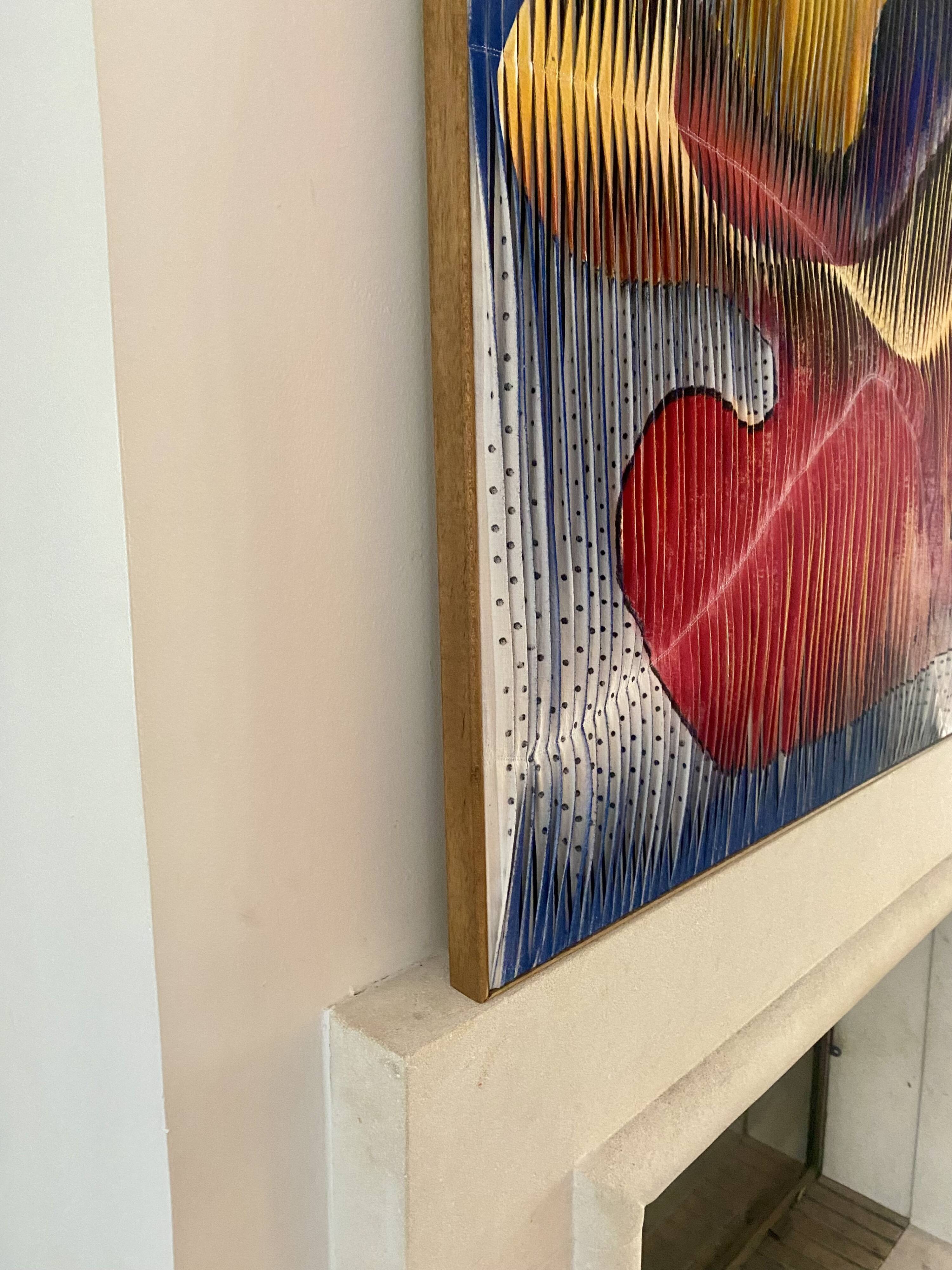 Textile sculpture-painting: The Dance of Colors