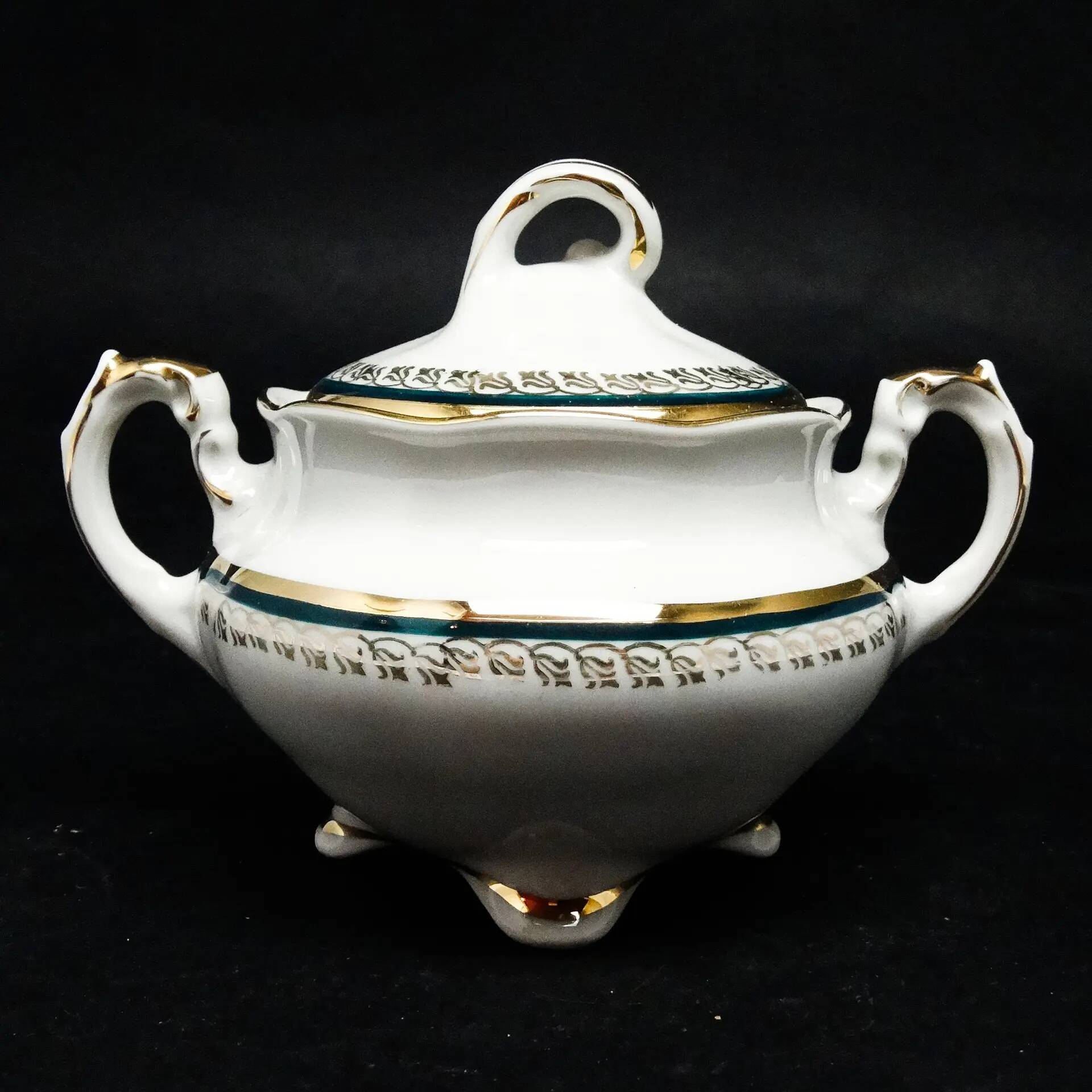 Rococo sugar bowl, porcelain, Poland, 1970s