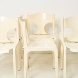 Lacquered wooden chairs, Augusto Savini, Pozzi, 1968