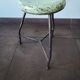 Tabouret tripode vintage, style industriel bois et métal