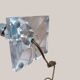 Vintage crystal bedside lamp in modernist / Art Deco / Hollywood style.