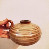 Round stoneware vase