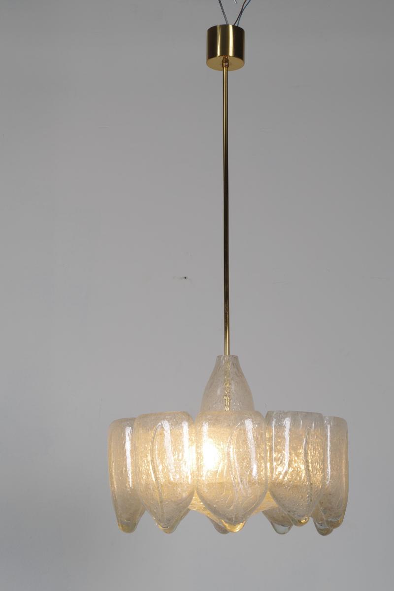 Doria iced glass chandelier