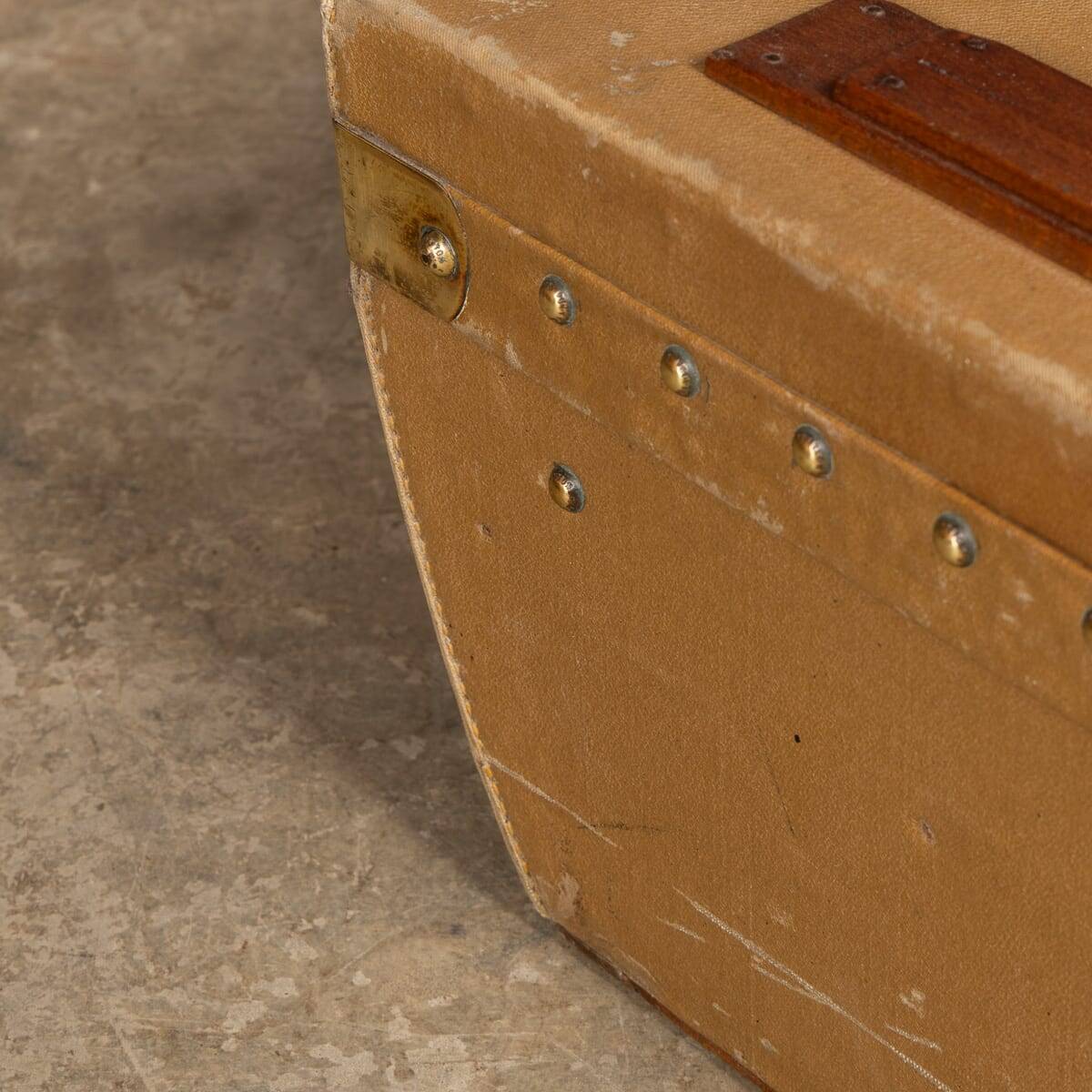 Vintage 20thC Louis Vuitton Car Trunk In Grey Vuittonite Canvas, Paris