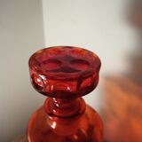 Red carafe with molded glass with hollow bubbles