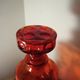 Red carafe with molded glass with hollow bubbles