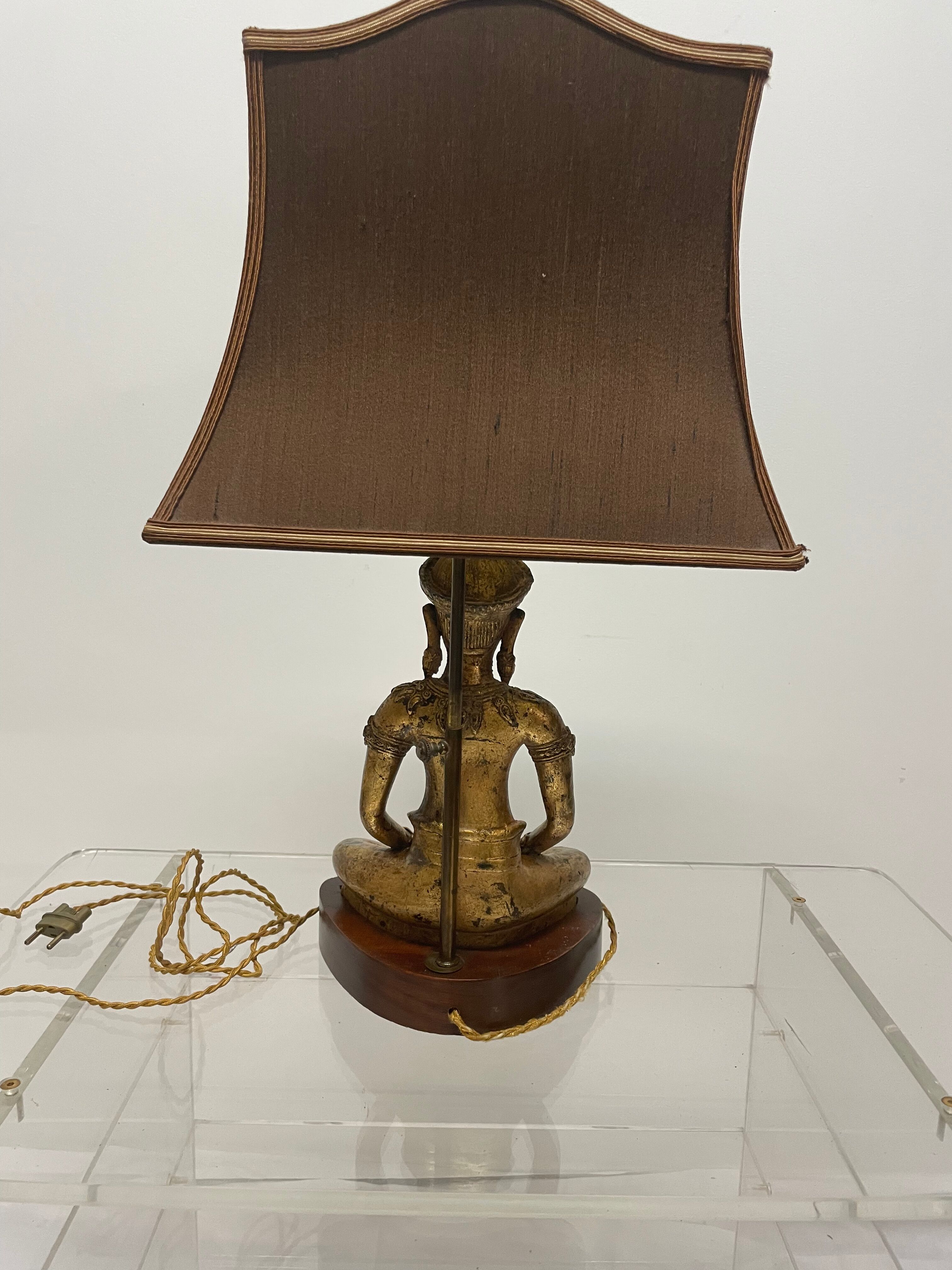 Very nice khmer buddha table lamp