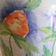 Vase à fleurs en céramique décor floral