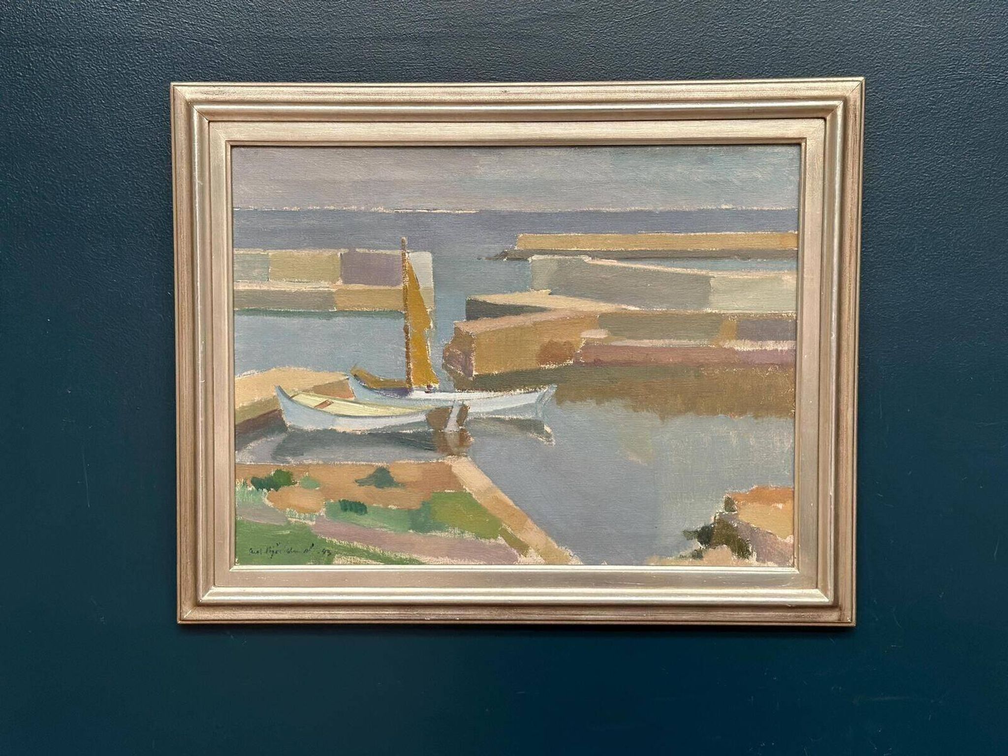 Swedish Oil on Canvas – by Richard Björklund – Sail Boat