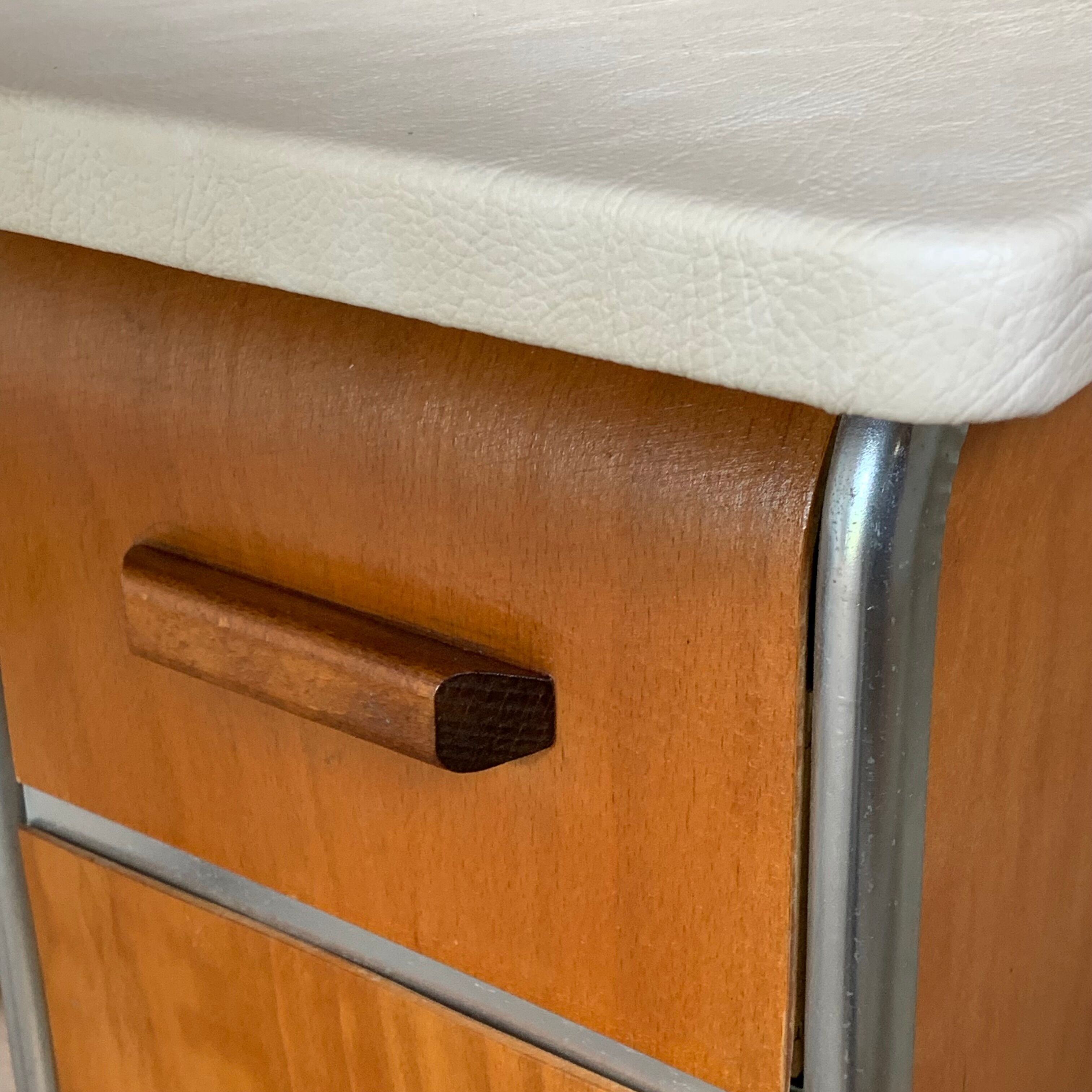 Bureau métal et bois vintage