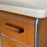 Bureau métal et bois vintage