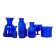 Midcentury collection of eight blue vases by Erik Höglund, Sweden, 1960s.
