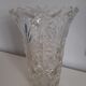 Carved crystal vase