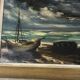 Oil on canvas by Maurice Vlaminck, marine theme.