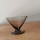 Lot de 7 coupes art déco verre fumé