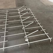 Minimalist German rope coat rack from the mid-century, 1960s.