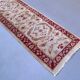 Very long tribal runner 440x82 cm tribal rug, beige, blue, vintage 2506