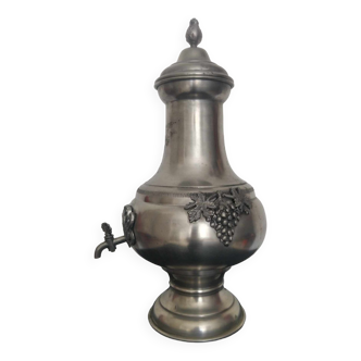 Pewter samovar fountain 95% centerpiece with faucet 55 cm