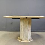 Octogonal italian marble dining table 1970s