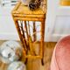 Vintage bamboo saddle pedestal table