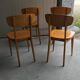 Set of four bistro chairs stamped Luterma